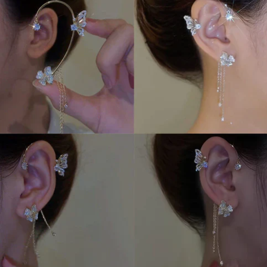 Aretes Mariposa sin perforación