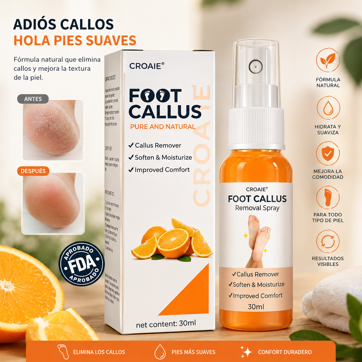 Aerosol para eliminar callos de los pies Croaie™