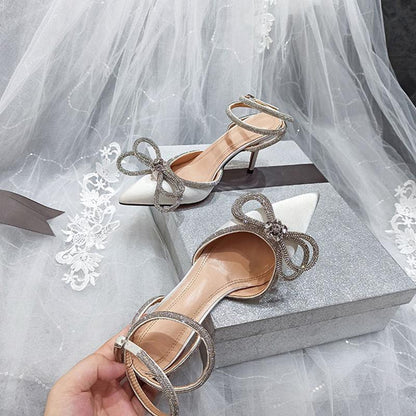 Zapatillas de Gala con Lazo de Cristal
