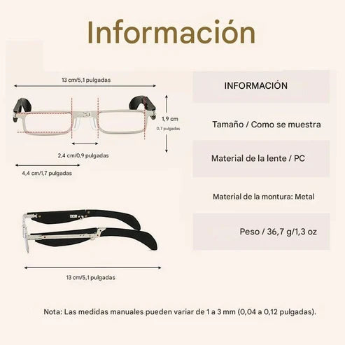 Glasses - Gafas de Lectura Plegables Anti Luz Azul con Estuche