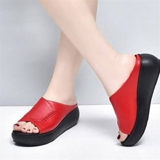 Sandalias de caña ancha con efecto muffin drag