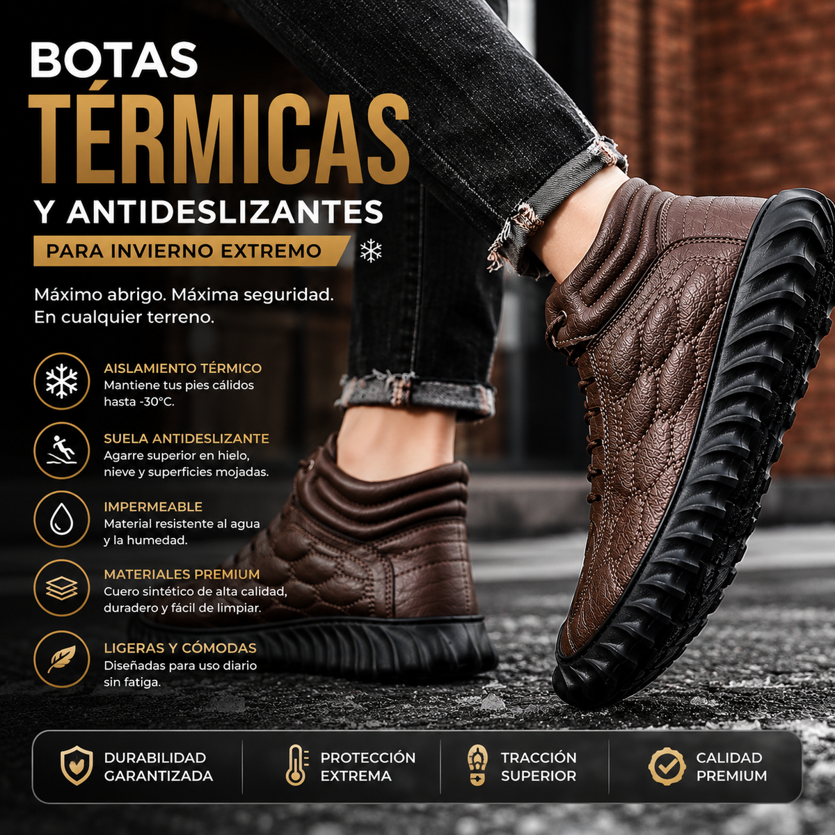 Botas Térmicas y Antideslizantes para Invierno Extremo