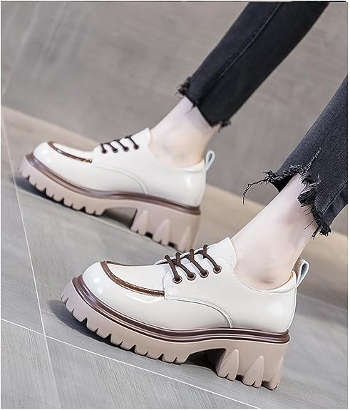 Mocasines de plataforma Dhaey para mujer con tacón grueso