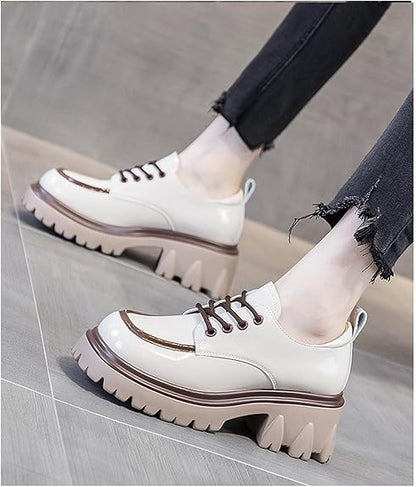 Mocasines de plataforma Dhaey para mujer con tacón grueso