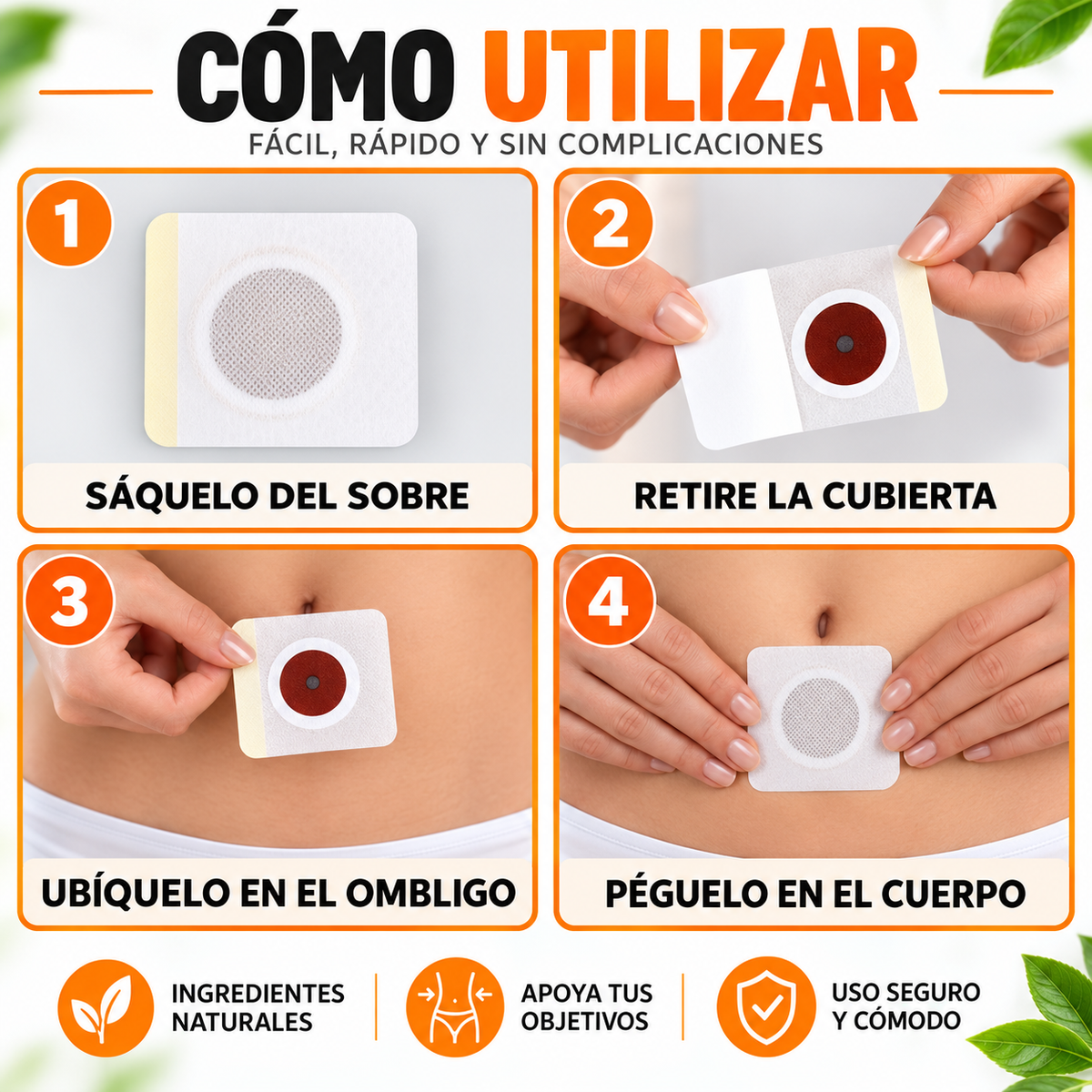 Slimora™ – Parches Corporales de Uso Tópico x30