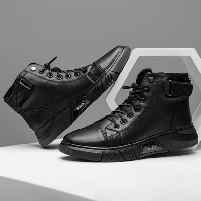 Botas Altas De Piel De Alta Calidad TT