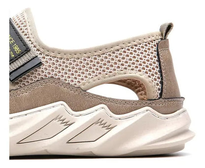 Sandalias Ortopedicas Tejidas Con Hebillas Para Hombre Negras