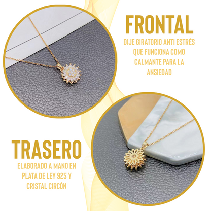 Collar de girasol - giratorio antiestrés 🌻