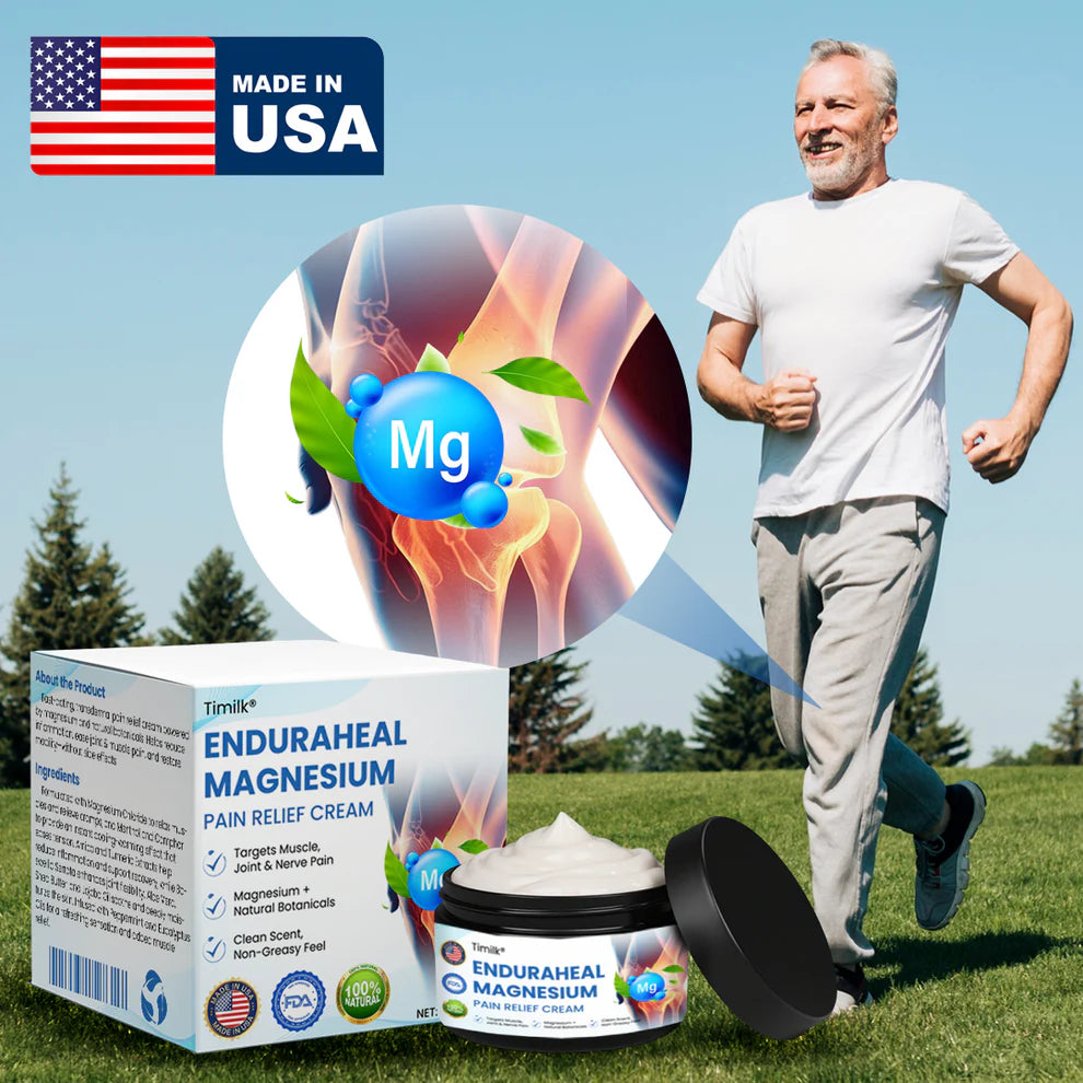 Crema analgésica con magnesio Timilk® EnduraHeal (trata la artritis, la neuropatía, el reumatismo, las lesiones deportivas y más)