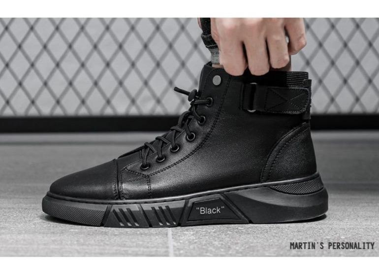 Botas Altas De Piel De Alta Calidad TT