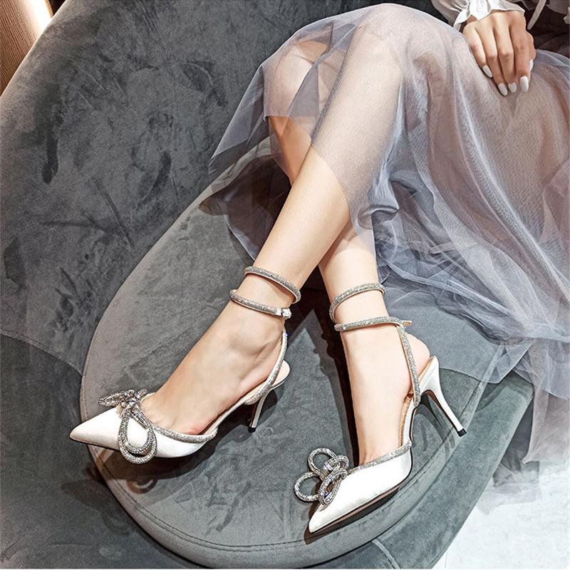Zapatillas de Gala con Lazo de Cristal