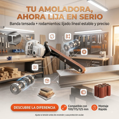 Adaptador de Lijadora de Banda ProFitGear™ + 20 Lijas Intercambiables