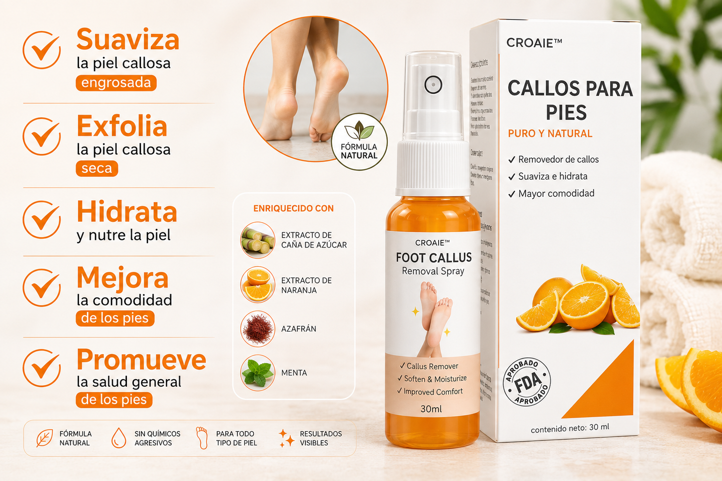Aerosol para eliminar callos de los pies Croaie™