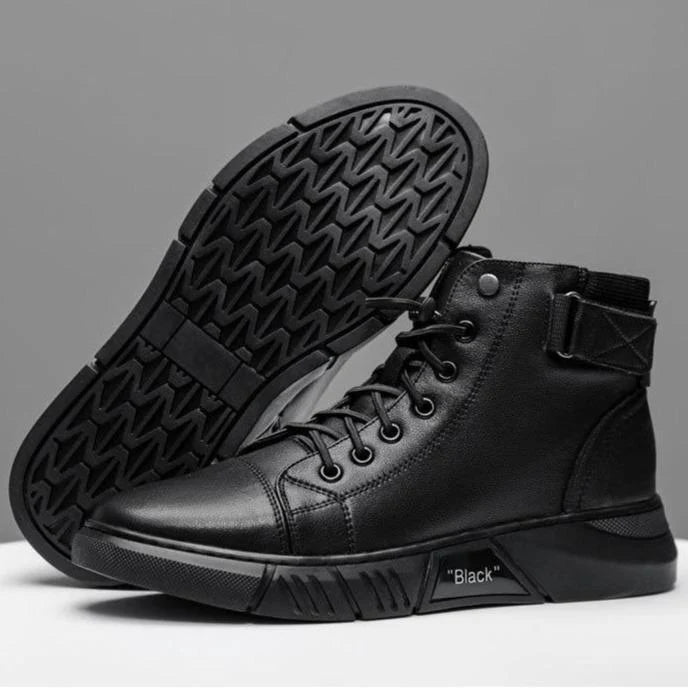 Botas Altas De Piel De Alta Calidad TT