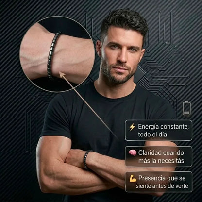 Pulsera Hematita natural pulida a mano