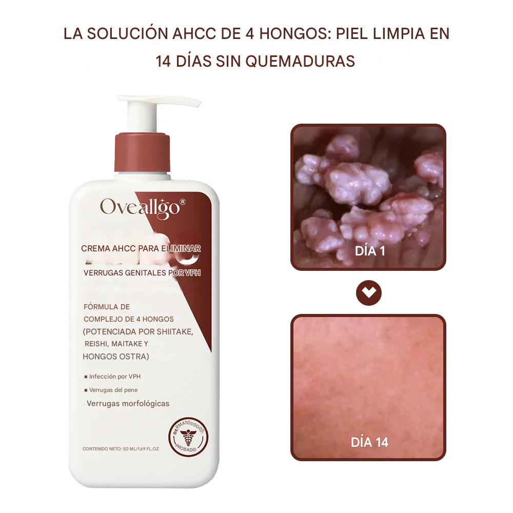 Crema borradora de verrugas genitales Oveallgo® AHCC Mushroom HPV Prox