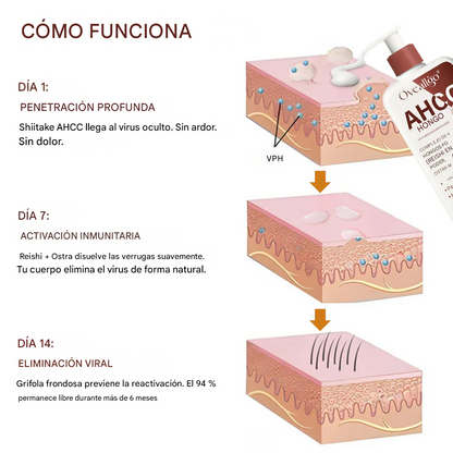 Crema borradora de verrugas genitales Oveallgo® AHCC Mushroom HPV Prox