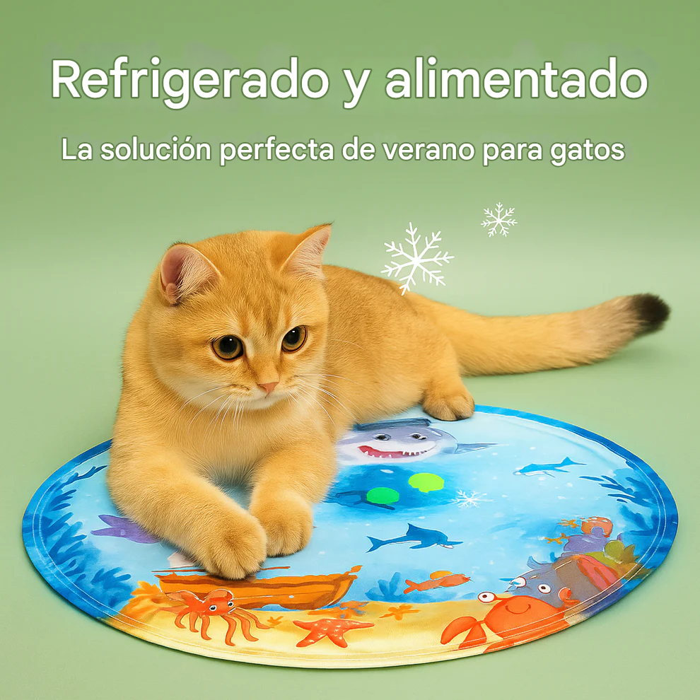 Alfombra de agua refrescante y para juegos de gatos