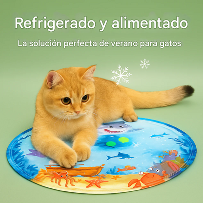 Alfombra de agua refrescante y para juegos de gatos