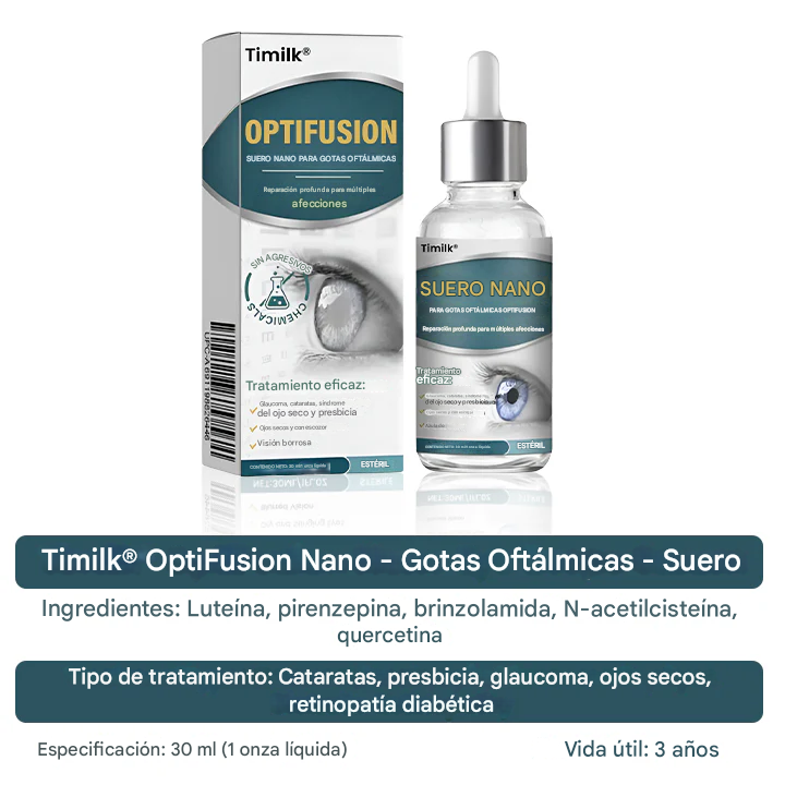 Suero para gotas oftálmicas Timilk® OptiFusion Nano